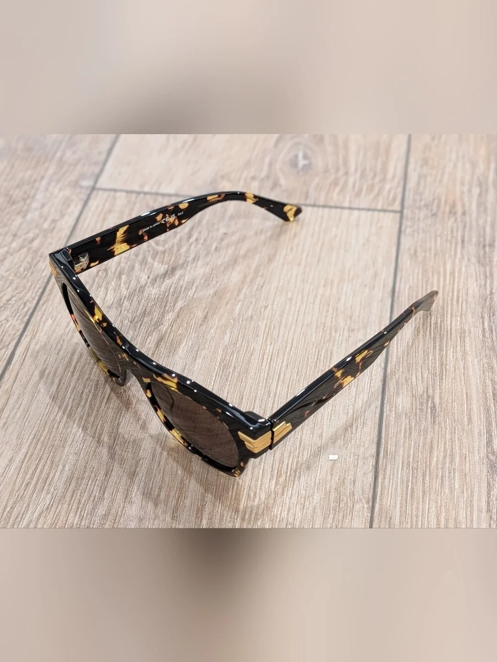 $570 Mens Authentic BOTTEGA VENETA 54mm Square Sunglasses Havana Brown